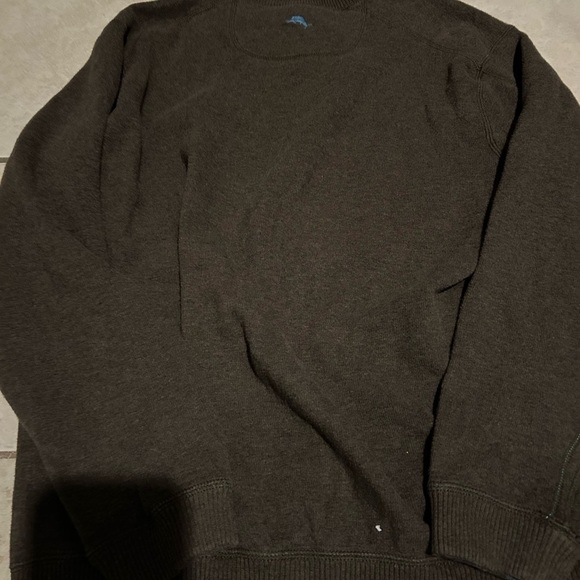 Tommy Bahama Sweater Men’s Medium Blue Brown Reversible Pullover Sweatshirt EUC - Picture 2 of 3